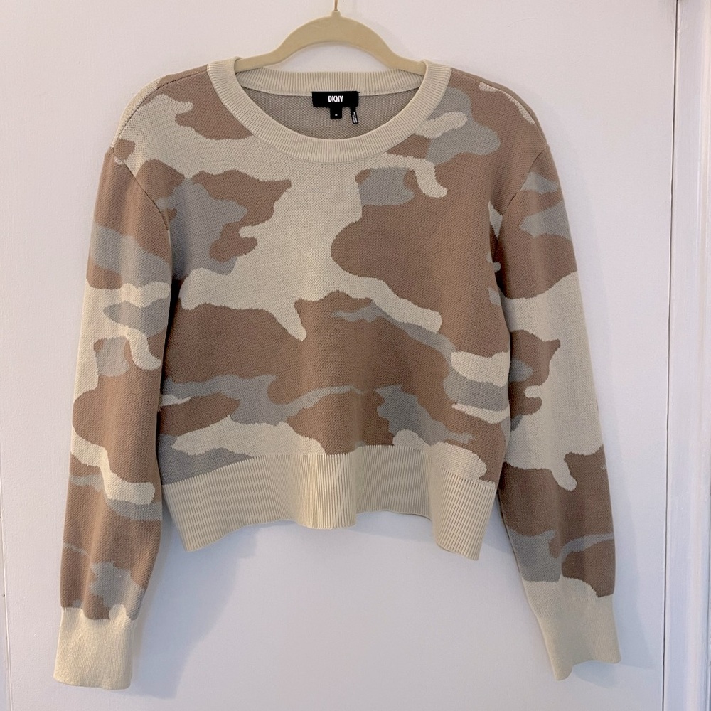 Barely Worn DKNY Camouflage Sweater | Perfect Condition
